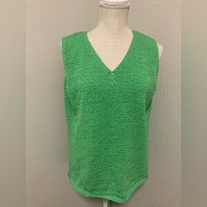 Pendleton Bright Green V-Neck Knit Tank/vest